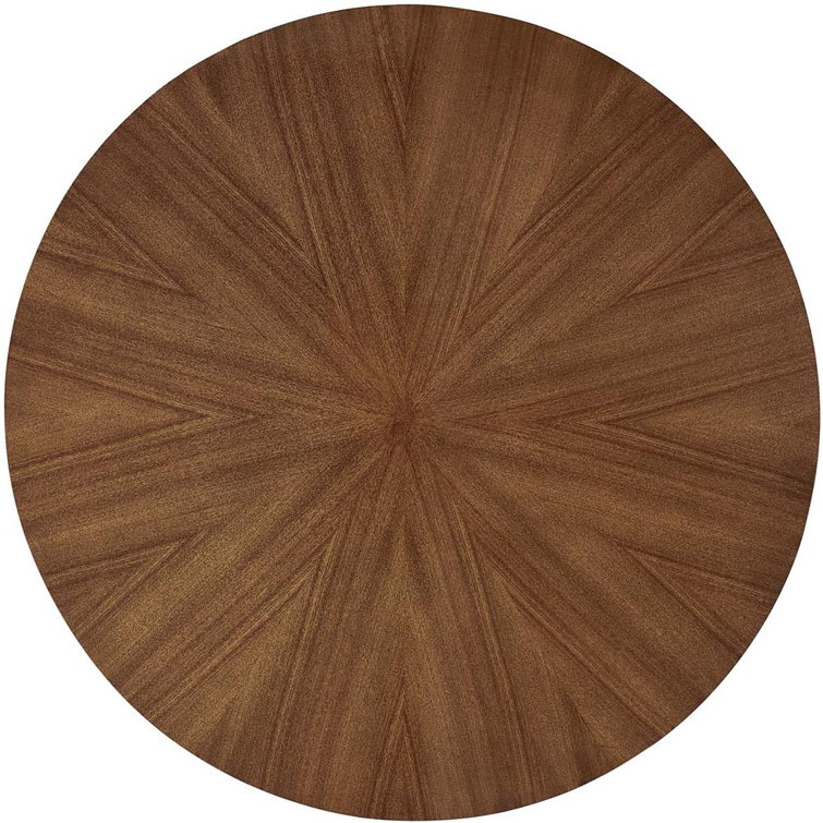 Crossroads 47" Round Oak Wood Dining Table