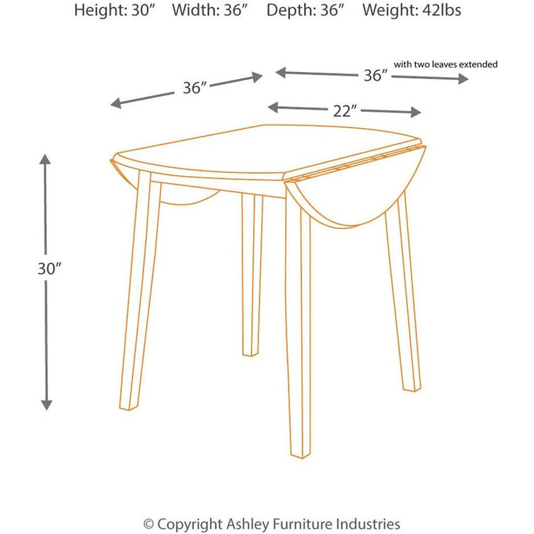 Transitional Dark Brown Birch Veneer 36" Round Extendable Dining Table