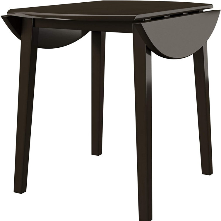 Transitional Dark Brown Birch Veneer 36" Round Extendable Dining Table