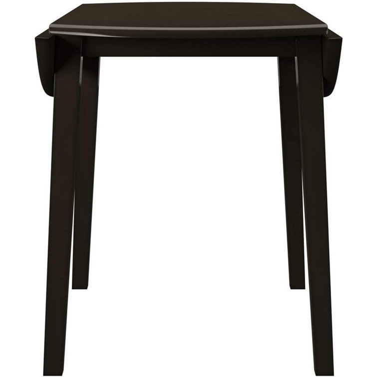 Transitional Dark Brown Birch Veneer 36" Round Extendable Dining Table