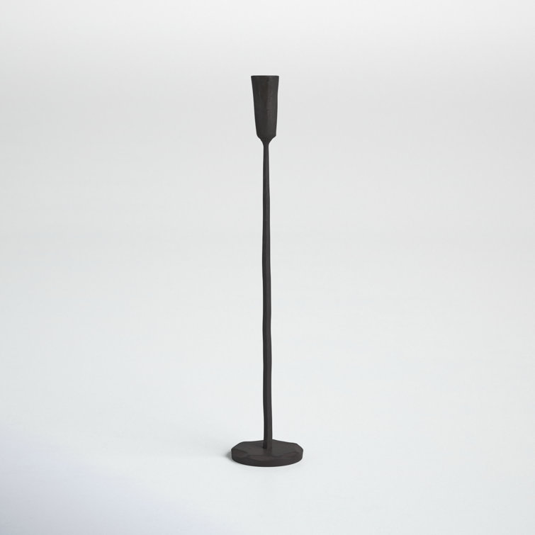 Handmade Black Metal Tabletop Taper Candle Holder