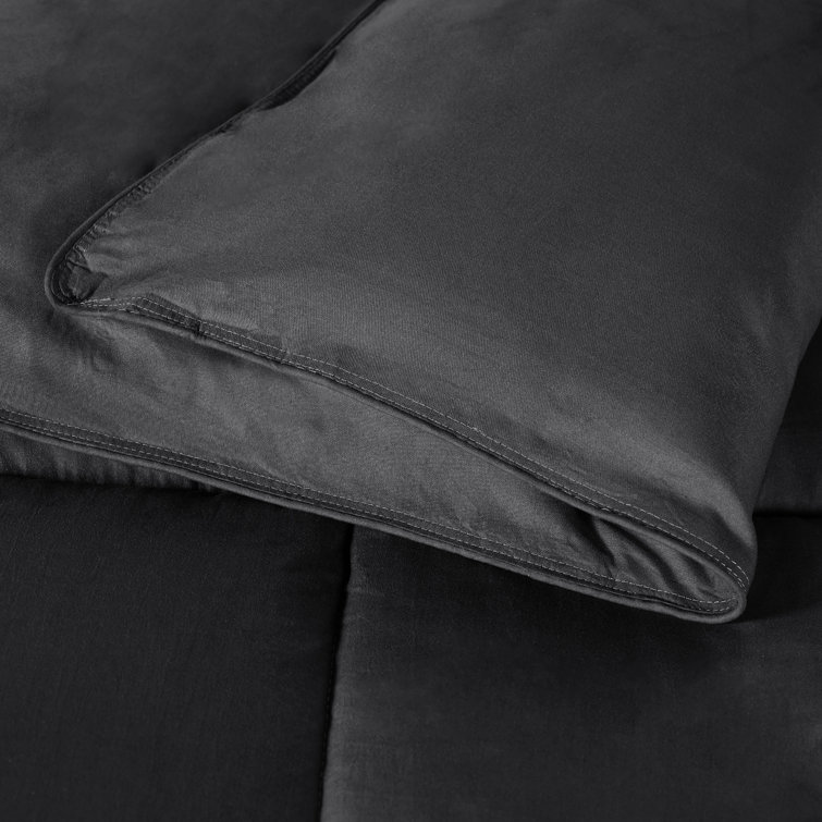 Twin Black Reversible Down Alternative Comforter