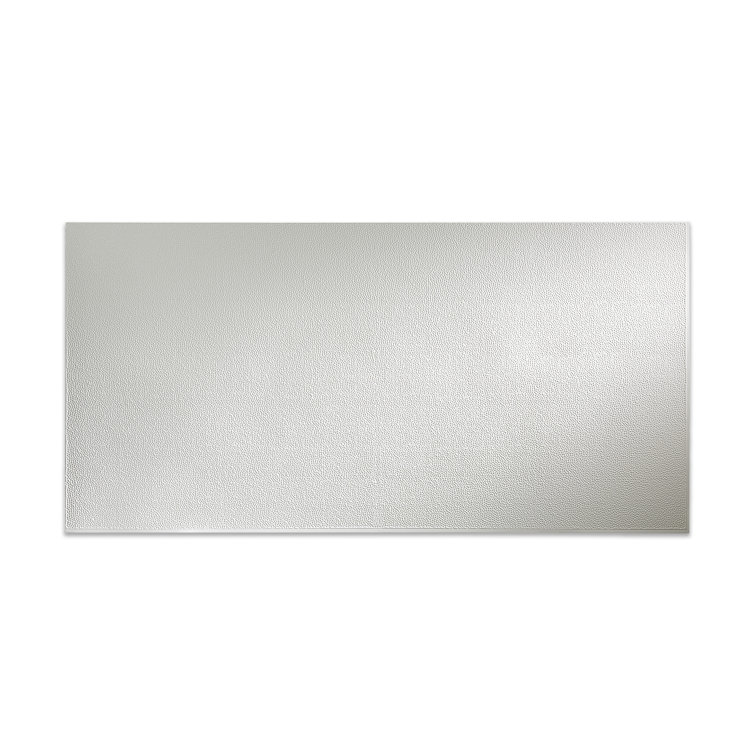 Gloss White Hammered PVC Decorative Wall Panel 4' x 8'