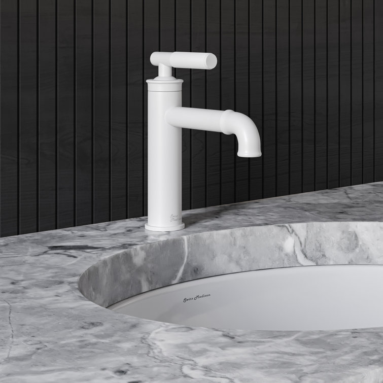 Matte White Nickel Single-Handle Bathroom Faucet