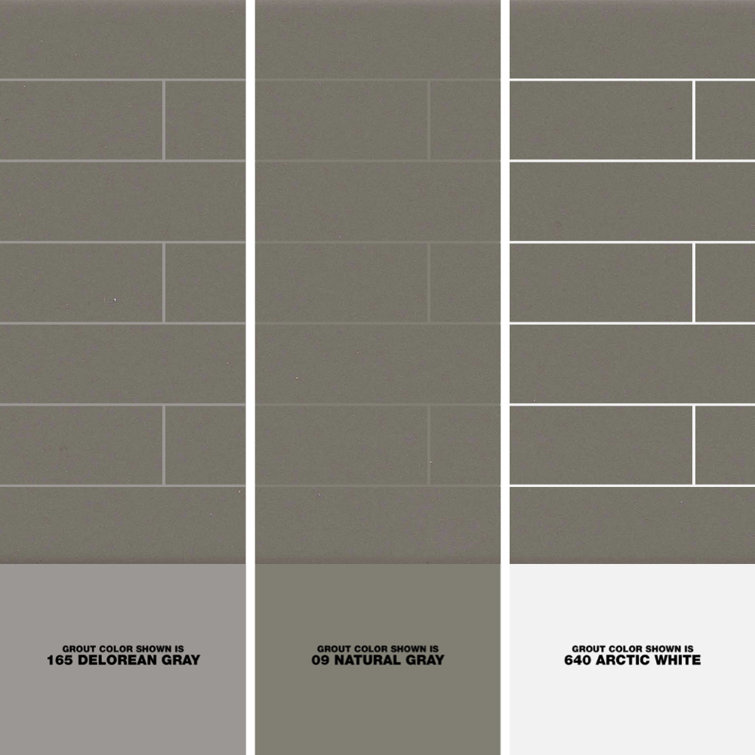 Taupe 4" x 16" Glossy Ceramic Subway Wall Tile