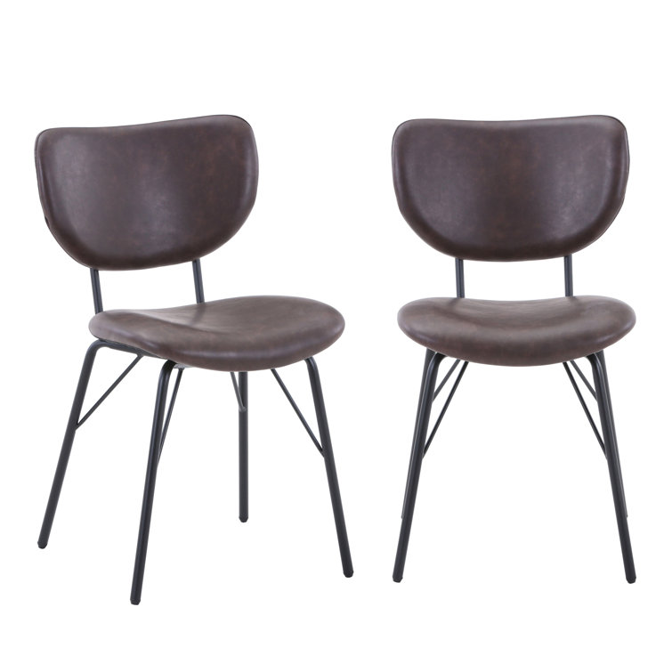 Reclaimed Wood Round Dining Set with Dark Brown Upholstered Chairs