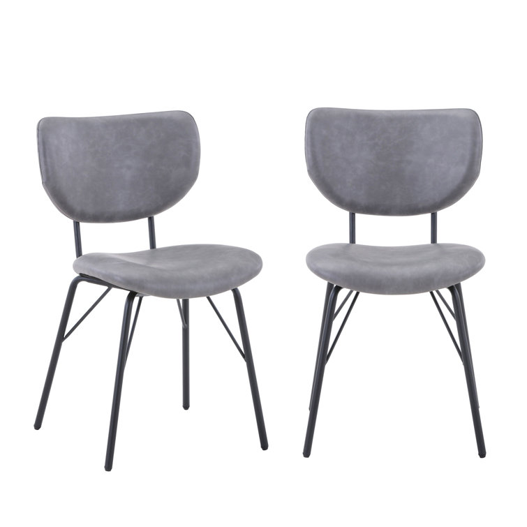 Rustic Reclaimed Wood Round Dining Set with Gray Upholstered Chairs
