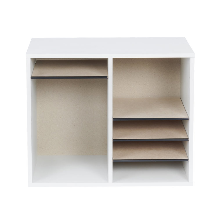 Modular 12-Compartment Gray Hardboard Literature Sorter