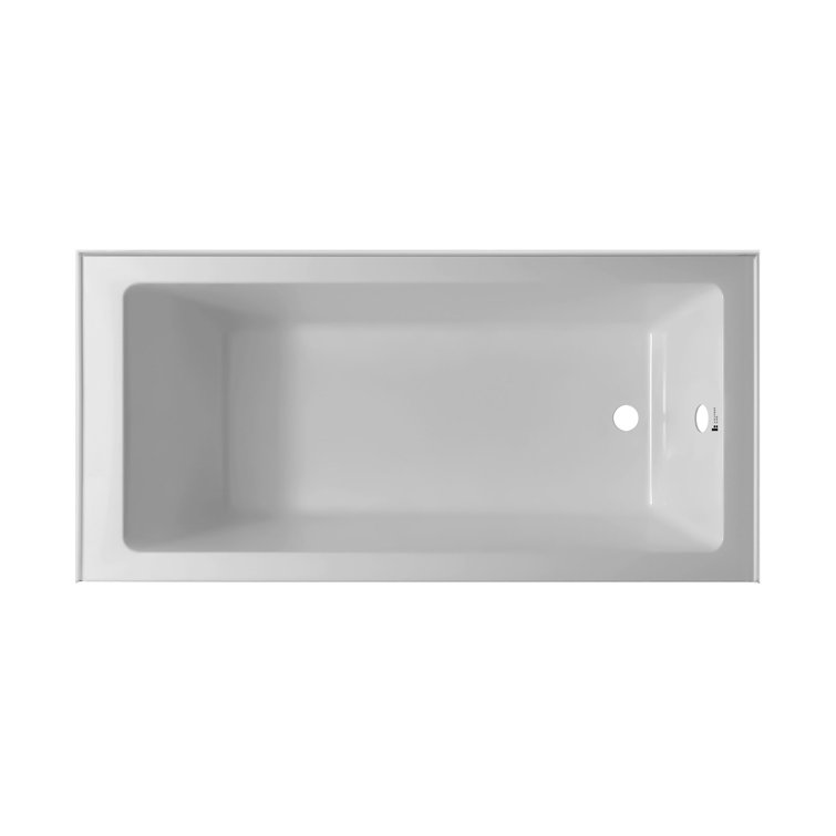 Alcove 70" White Acrylic Soaking Bathtub