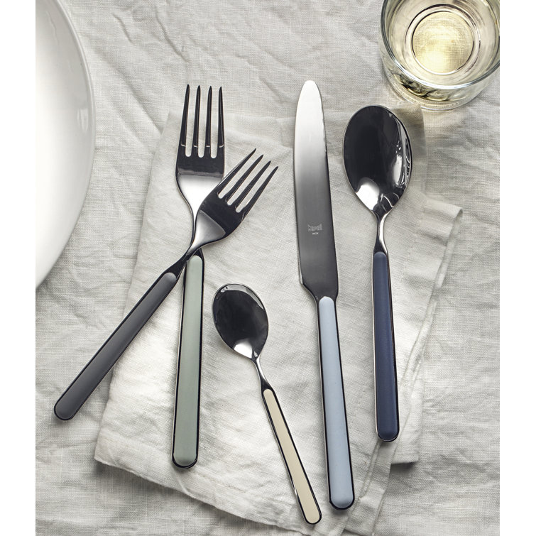 Cobalt Blue Stainless Steel Coffee Spoon Set with Resin Handles