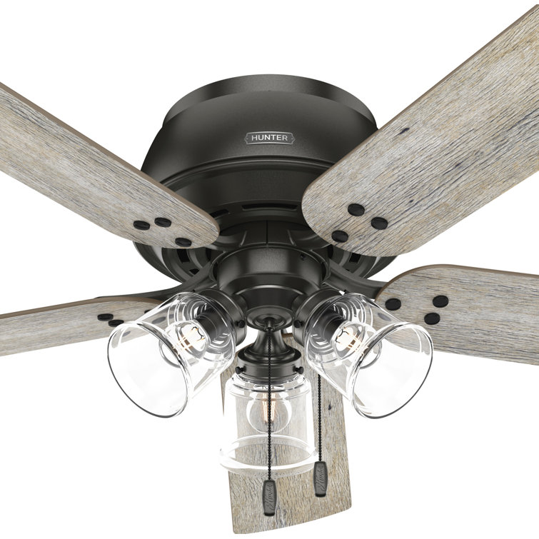 Noble Bronze 52" Low Profile Ceiling Fan with Light Kit