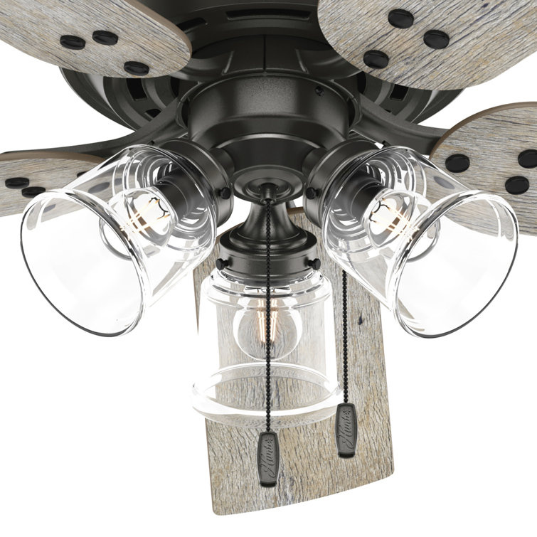 Noble Bronze 52" Low Profile Ceiling Fan with Light Kit
