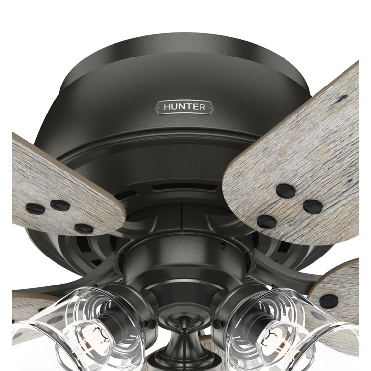 Noble Bronze 52" Low Profile Ceiling Fan with Light Kit