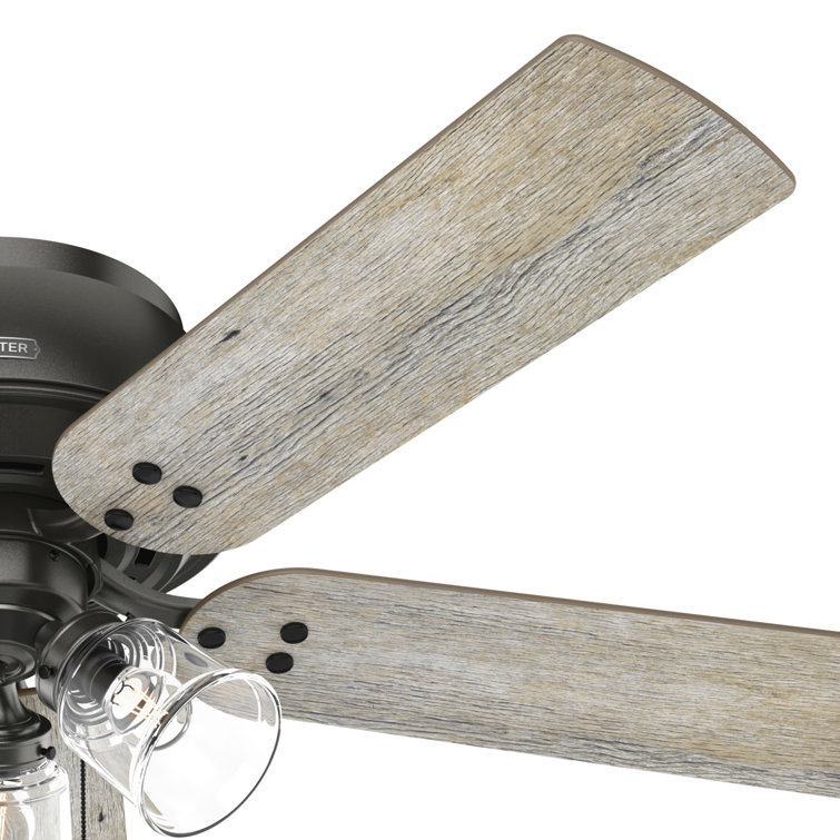 Noble Bronze 52" Low Profile Ceiling Fan with Light Kit