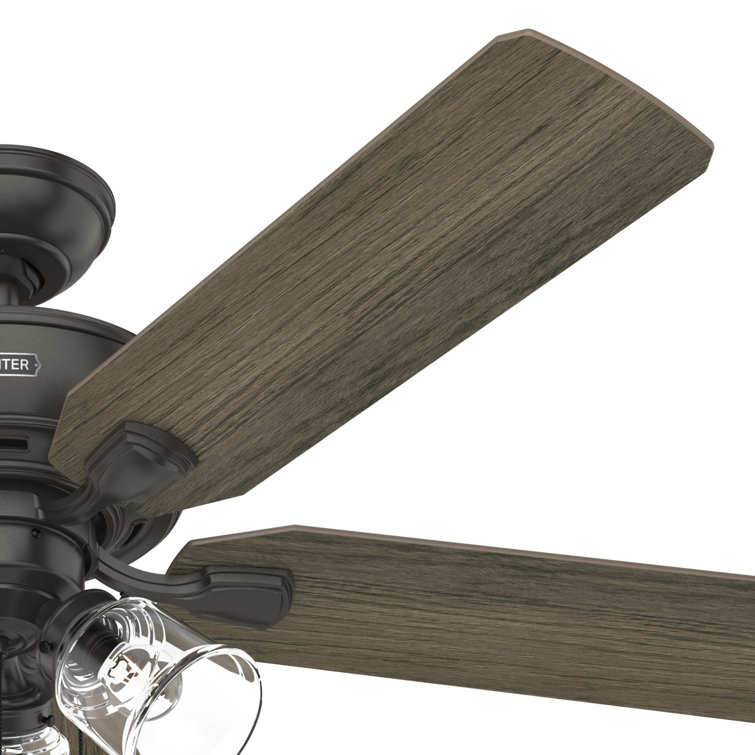 52" Noble Bronze Ceiling Fan with Reversible Blades and LED Light