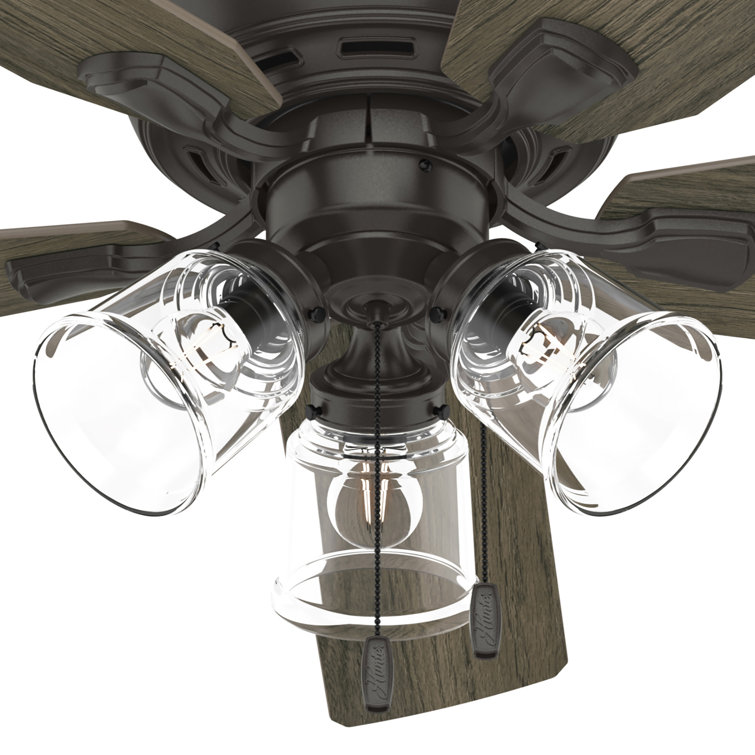 52" Noble Bronze Ceiling Fan with Reversible Blades and LED Light