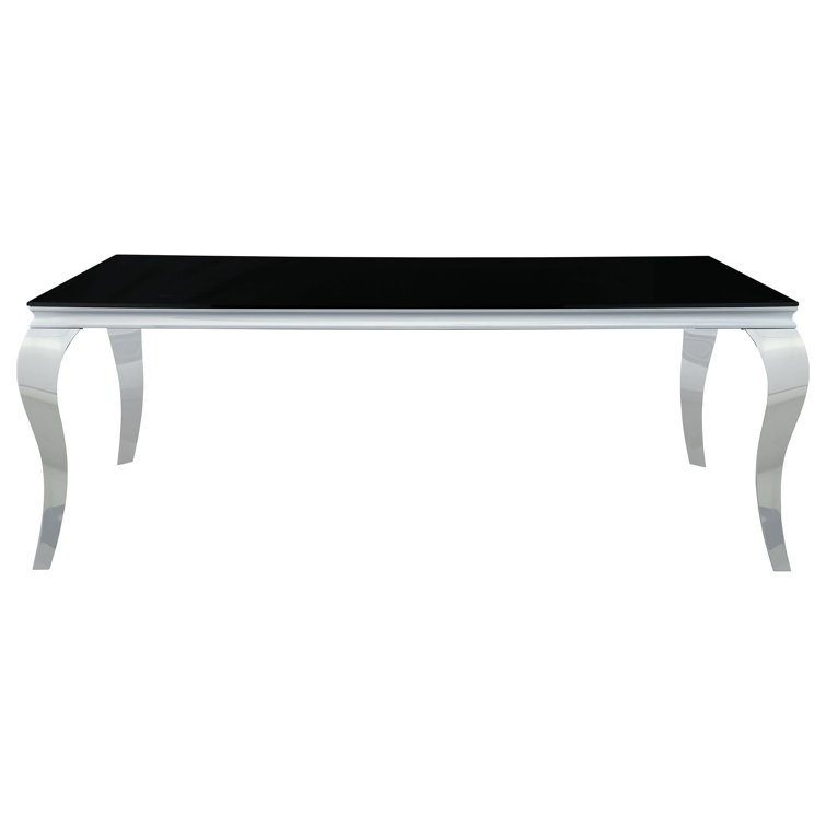 Black and Chrome 5-Piece Glass Top Dining Set