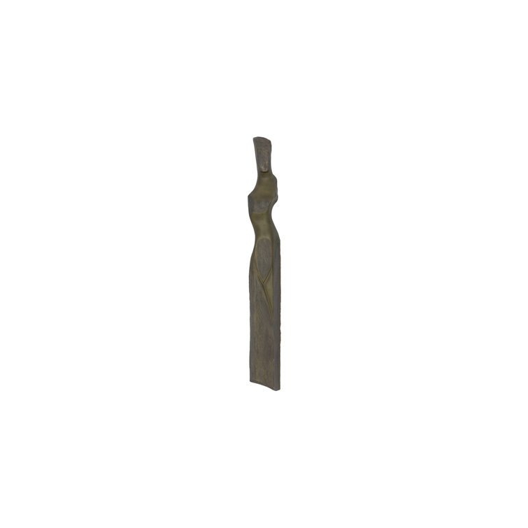 Green Resin Abstract Female Wall Mounted Figurine