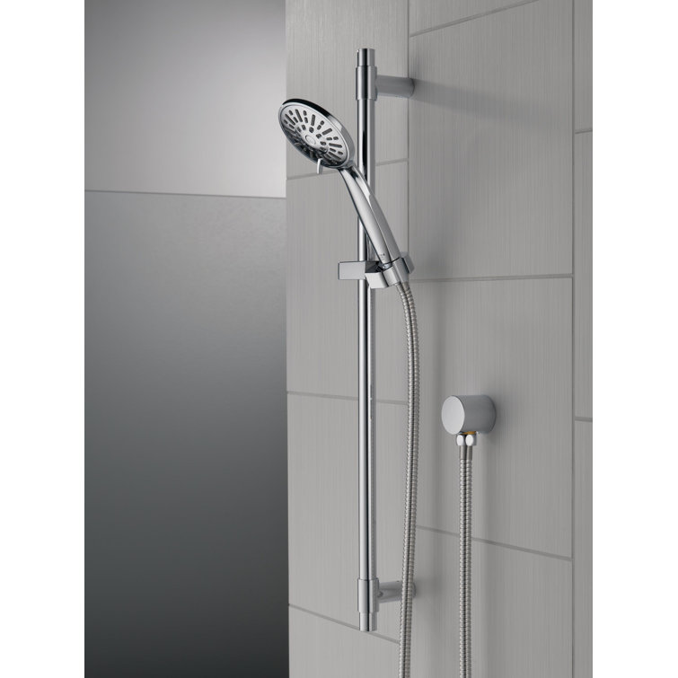 Chrome Slide Bar Handheld Shower with Hose