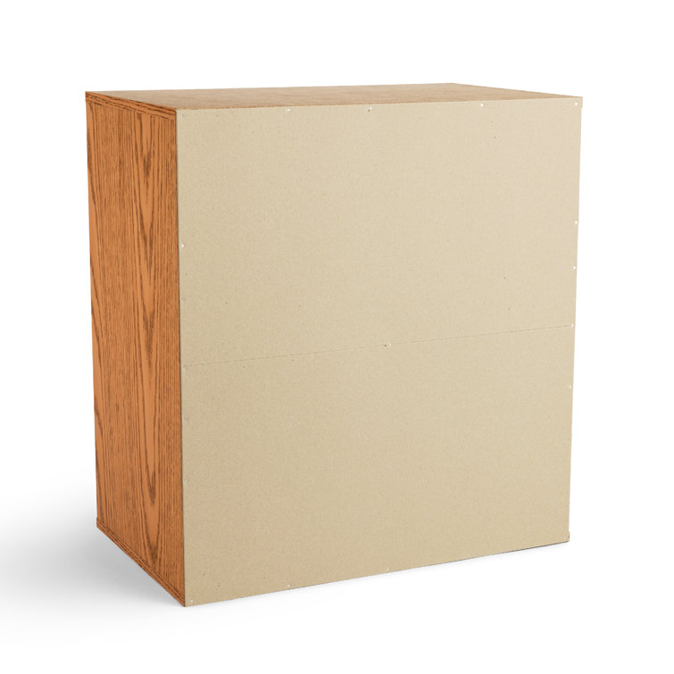 Compact Oak Laminate 16-Compartment Literature Organizer