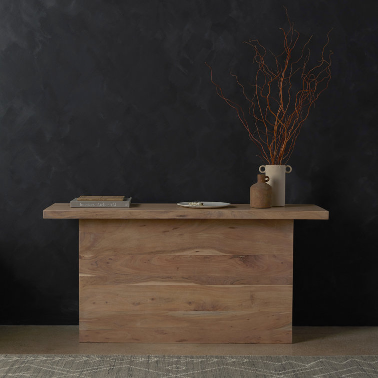 Ridley Natural Acacia Wood 61" Modern Console Table