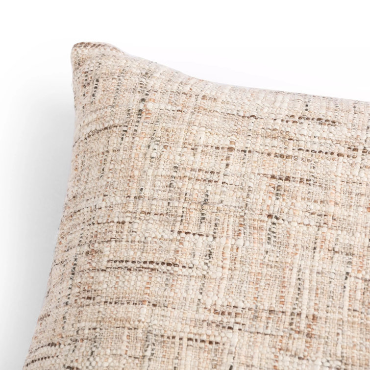 Durand Natural Linen Reversible Throw Pillow
