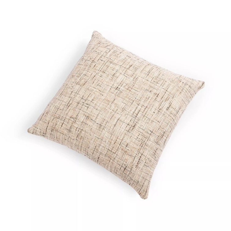Durand Natural Linen Reversible Throw Pillow