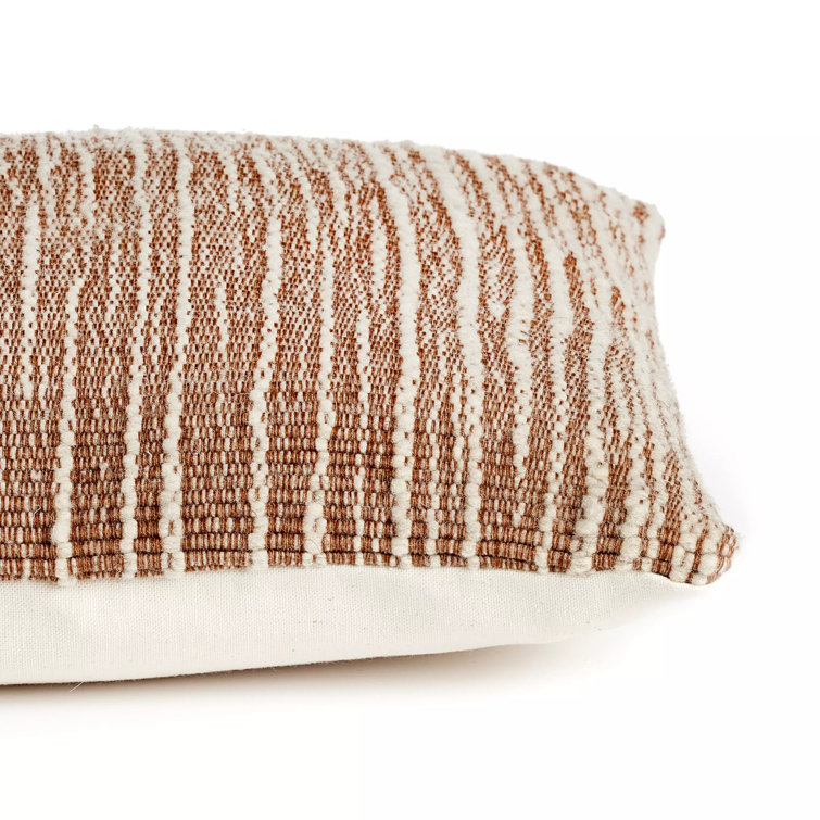 Four Hands HANDWOVEN STRIPE WOOL Striped Down Throw Pillow