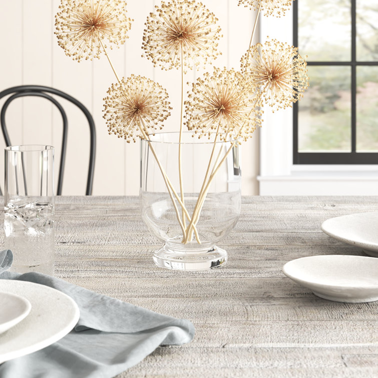 Clear Handcrafted Glass Table Vase