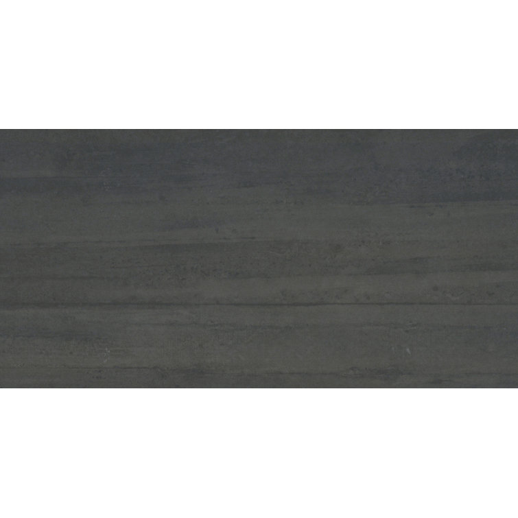 Cassero Modern 12" x 24" Matte Black Porcelain Floor & Wall Tile