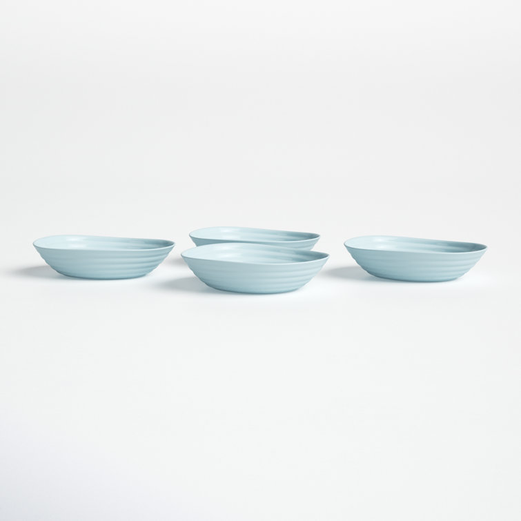 Celadon Green Ceramic Microwave Safe Pasta Bowls Set