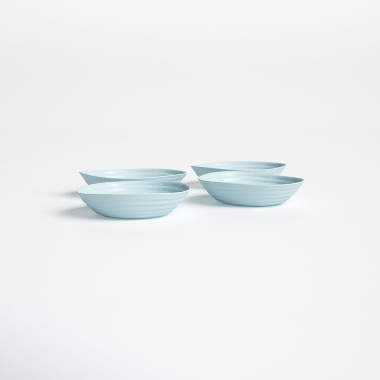 Celadon Green Ceramic Microwave Safe Pasta Bowls Set