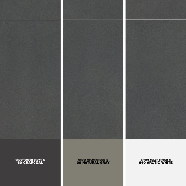 Large Black Matte Rectified Porcelain Wall & Floor Tile