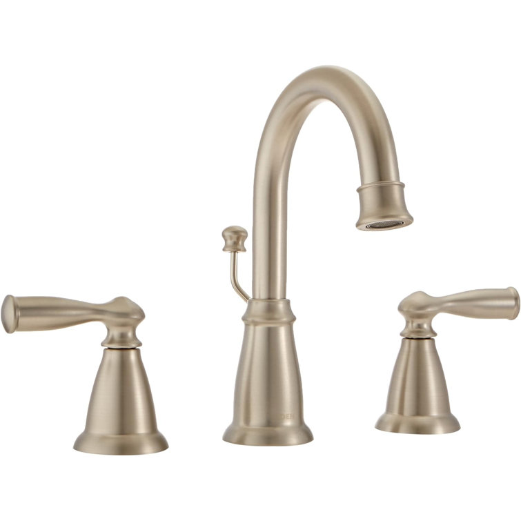 Banbury Chrome Two Handle Widespread High Arc Bathroom Faucet