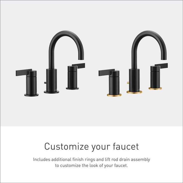 Elegant Belfield Polished Nickel Two-Handle Centerset Bathroom Faucet