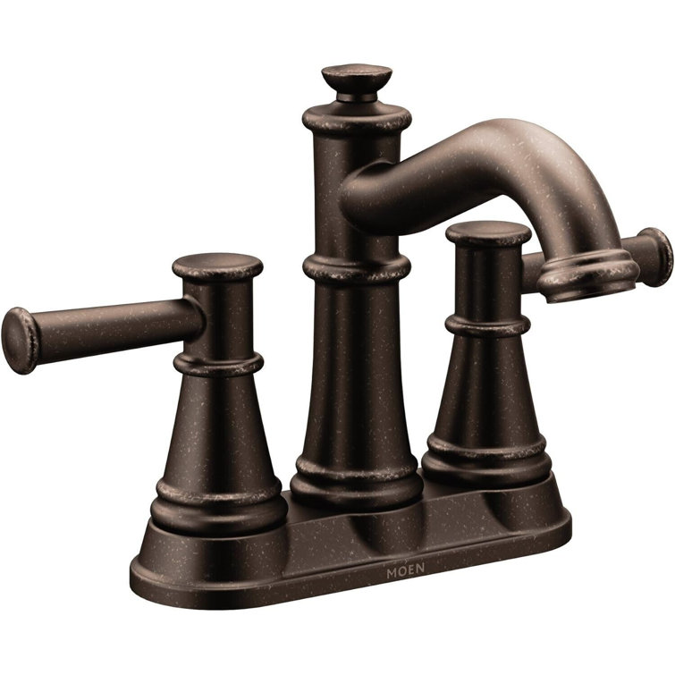 Elegant Belfield Polished Nickel Two-Handle Centerset Bathroom Faucet