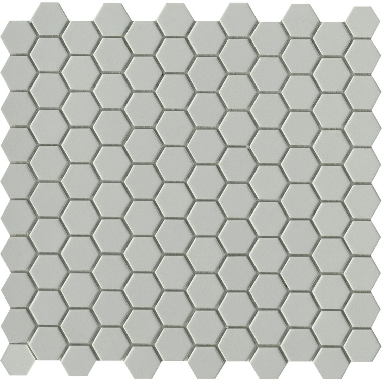 Gray Hexagon Matte Porcelain Mosaic Tile