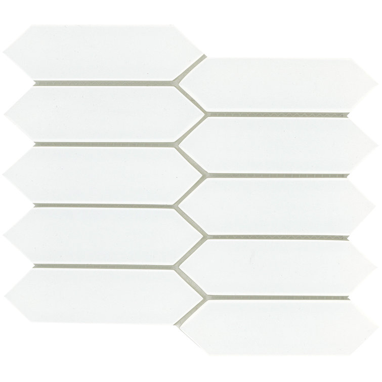 White Polished Glass Hexagon Mosaic Tile for Wall and Floor
