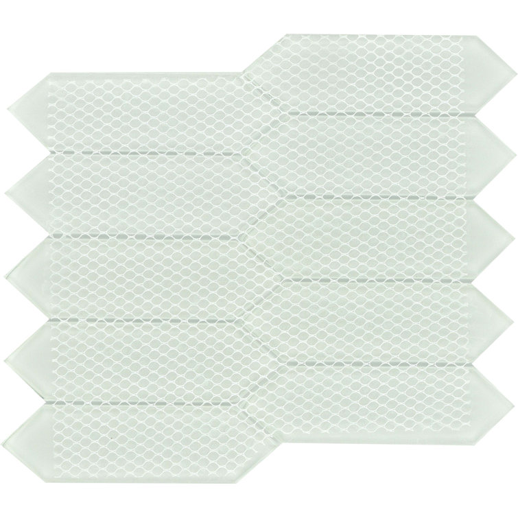 White Polished Glass Hexagon Mosaic Tile for Wall and Floor