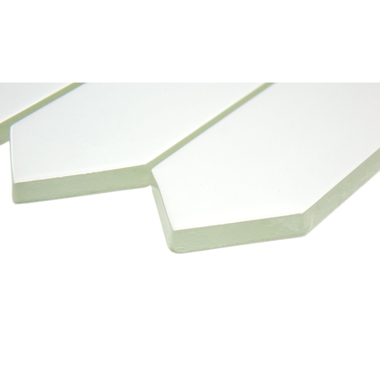 White Polished Glass Hexagon Mosaic Tile for Wall and Floor