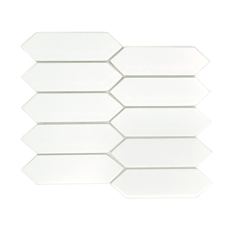 White Polished Glass Hexagon Mosaic Tile for Wall and Floor