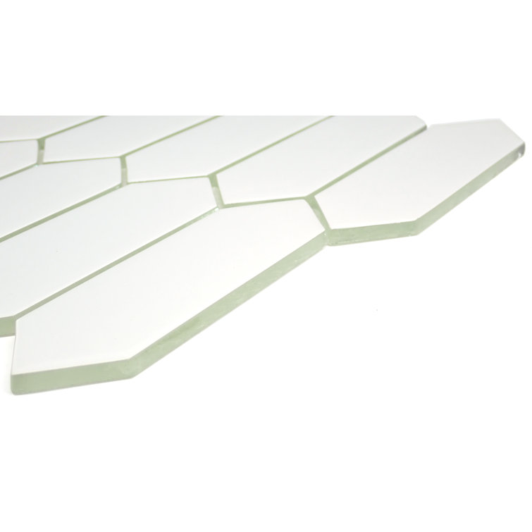 White Polished Glass Hexagon Mosaic Tile for Wall and Floor