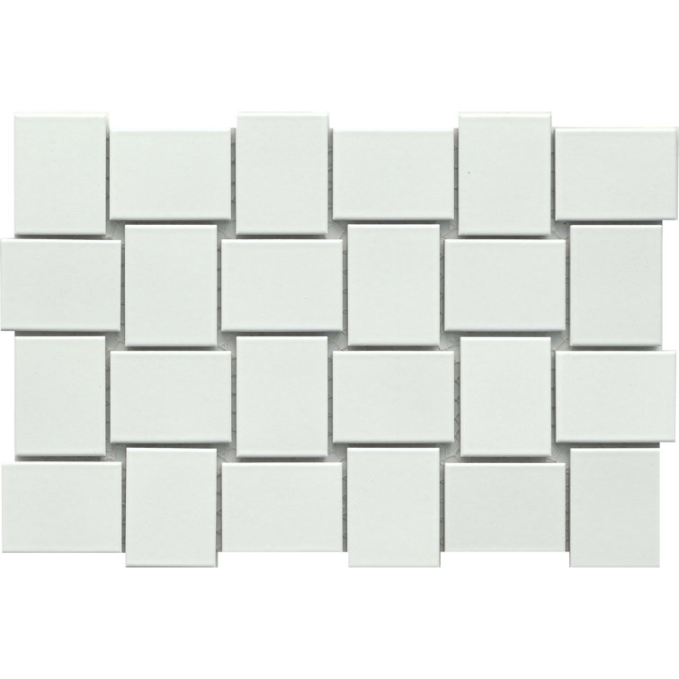 Hanami White Glossy Porcelain Mosaic Accent Tile
