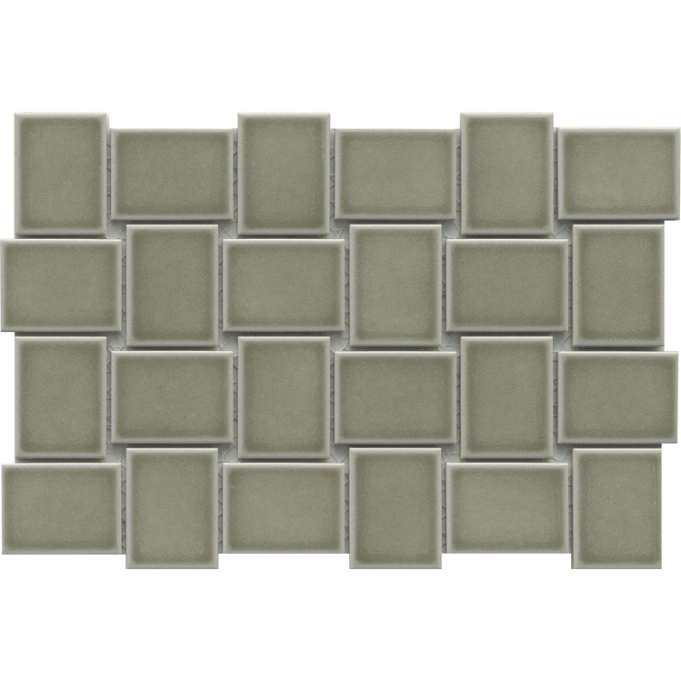 Hanami™ Porcelain Grid Metal Look Mosaic Wall & Floor Tile