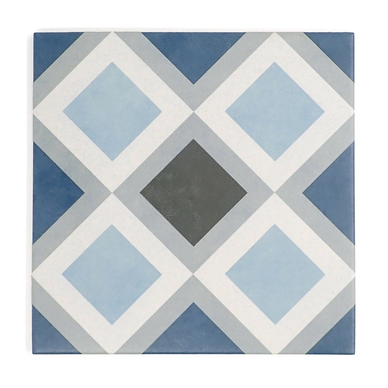 Design Blue and Gray Matte Porcelain Wall & Floor Tile