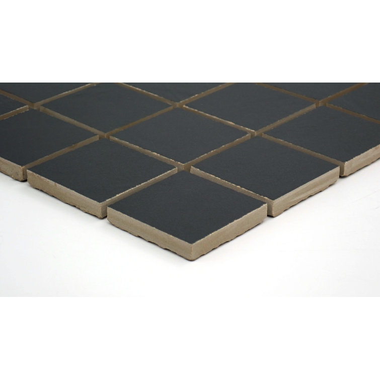 Black Matte Porcelain Mosaic Bathroom Tile with Water Protection