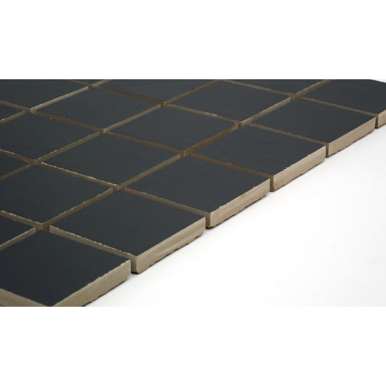 Black Matte Porcelain Mosaic Bathroom Tile with Water Protection