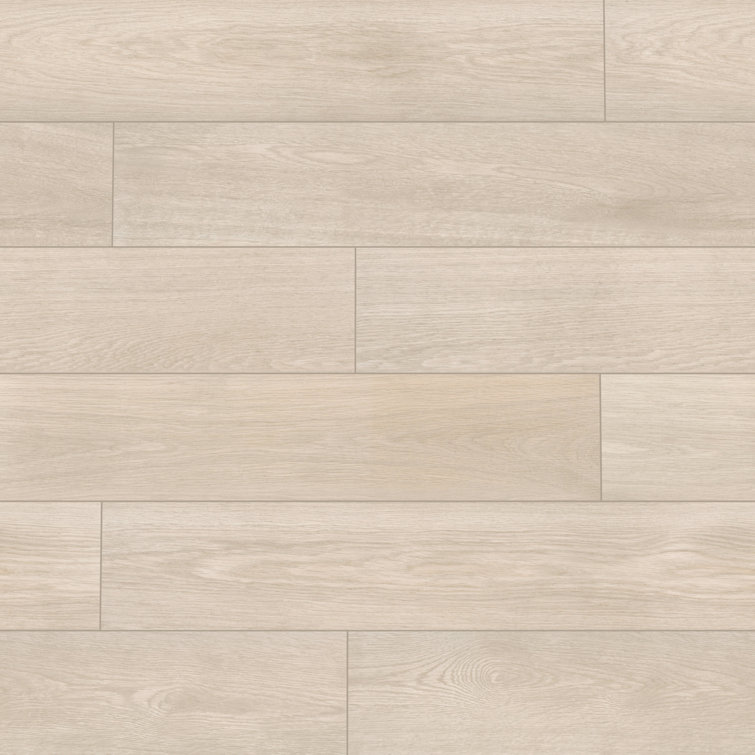 BB Wood Oak White Matte Porcelain Floor and Wall Tile