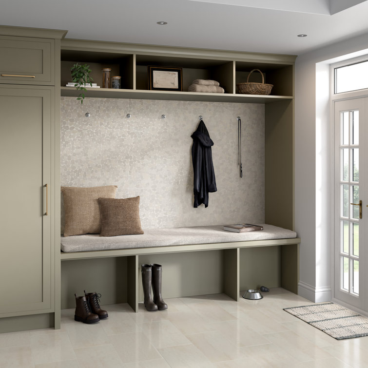 Ivory Pebble Stone 12x12 Textured Mosaic Tile