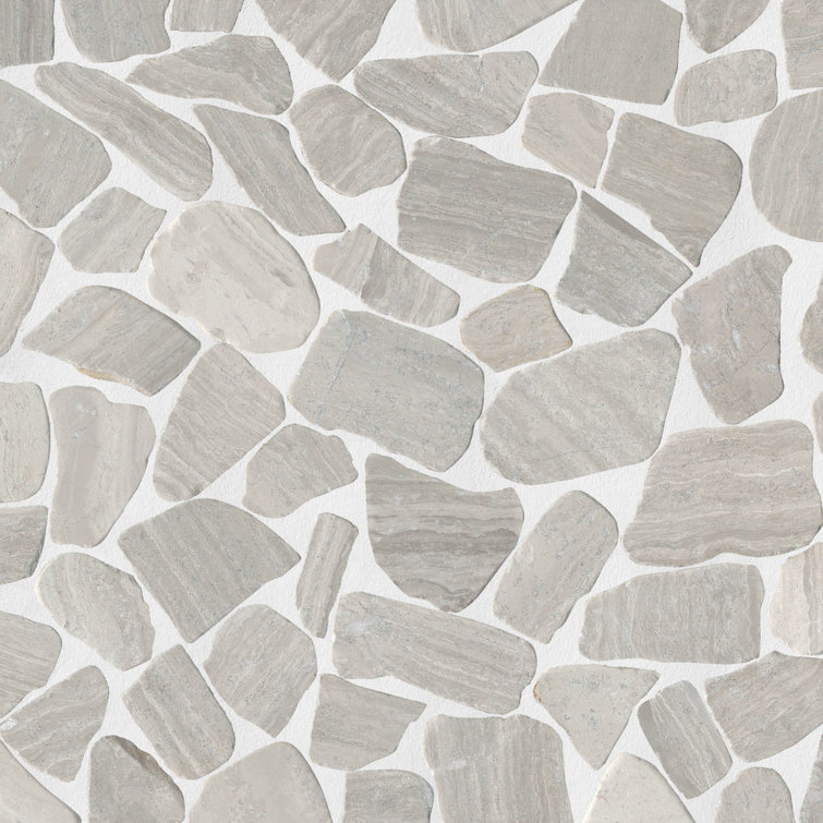 Cream Natural Stone Pebble Mosaic Tile 12x12